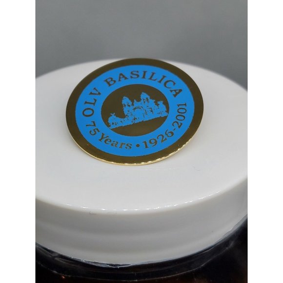 OLV Basilica 75 Years 1926-2001 Gold Blue Colored Lapel Hat Brooch Pin - Picture 4 of 10